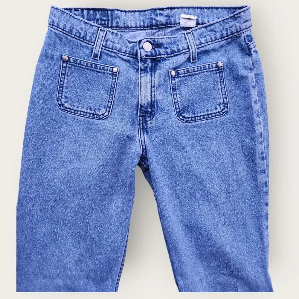Levi's L2 Jeans Juniors Sz 9 Medium VTG Bootcut Y2K 90's Mid-rise Medium Wash - Picture 3 of 8